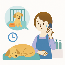 預かり中の様子の共有に時間がかかる