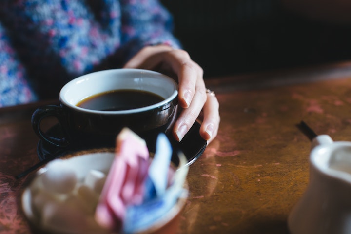 カフェでコーヒーのみながらお話