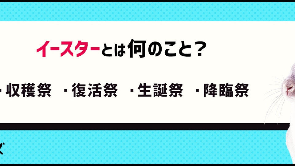 【クイズ】なぜうさぎ?実はよく知らない「イースター」の由来