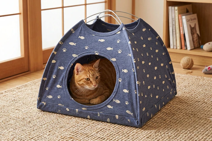 猫,手作り,DIY,爪とぎ,キャットハウス,ベッド